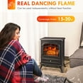thumbnail image 3 of Topcobe Electric Fireplace Heater, Freestanding Stove Heater with Realistic Flame, Portable Fireplace, 3 of 6