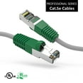 thumbnail image 1 of ACCL 5Ft Cat.5E Shielded Crossover Cable Gray Wire/Green Boot, 3 Pack, 1 of 1