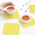 thumbnail image 7 of Pofeuu Cheese 1 Print Leather Coasters Set of 6, Round Cups Mugs Mat Pad for Home Kitchen Heat Resistant Drink Coasters,Square, 7 of 7