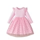 thumbnail image 1 of Vestido de cuello redondo y manga larga para niñas Vestido de cuello redondo y manga larga para niñas Falda de malla elegante Vestido de princesa elegante para niñas pequeñas Vestido de poliéster para, 1 of 8