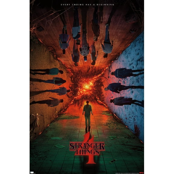 Netflix Stranger Things: Season 4 - Group Teaser One Sheet Wall Poster, 22.375" x 34"