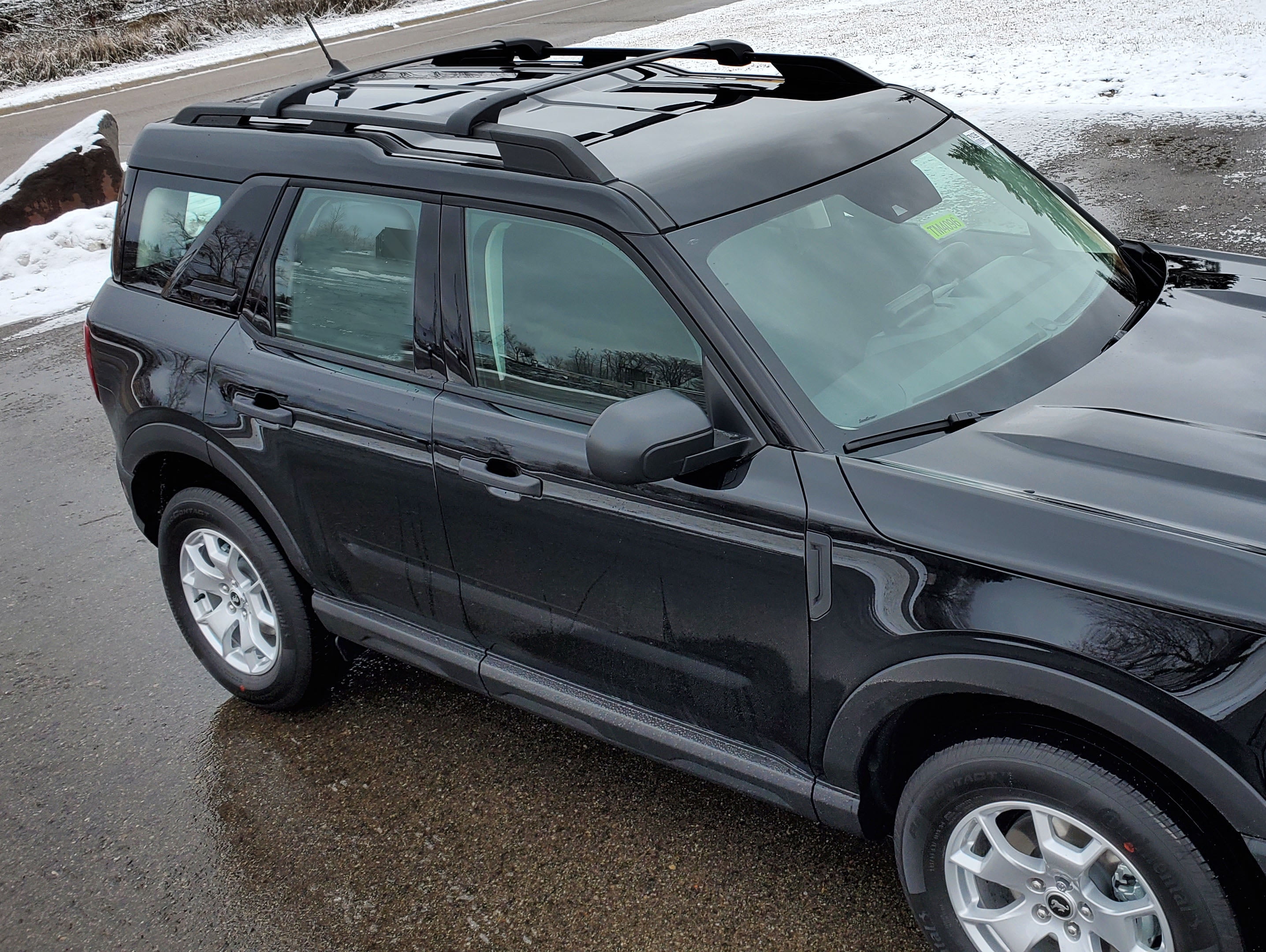 BrightLines Customized Crossbars Roof Racks Compatible with 2021-2026 Ford Bronco Sport Base & Big Bend Models a Set of 2pcs, Black Aluminum Top Cargo Rack