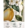 thumbnail image 6 of Sheer Curtains 45 Inch Length 2 Panels Set for Kitchen, Lemon Floral Semi Sheer Curtains for Windows, Watercolor Country Summer Spring Fruit Voile Window Treatments Rod Pocket Curtain, 6 of 7