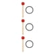 thumbnail image 1 of Greeniant Crystal Bowl Knocking Stick Instrumento de percusión Mallet Beater Golpear Sticks Sonido profesional Principiante Rojo Type1 NO1, 1 of 6