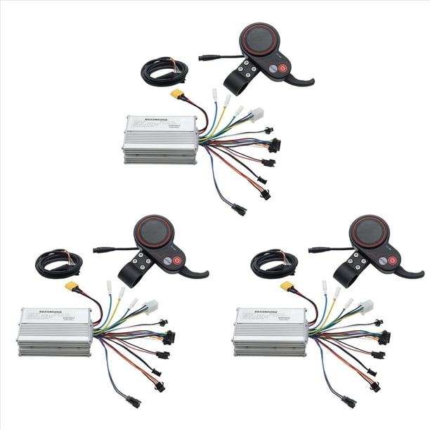 3X 48V 25A Kit de Tablero de Control de Scooter Eléctrico con Scooter de Pantalla TF-100 para Piezas de Scooter Eléctrico
