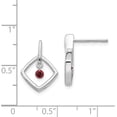 thumbnail image 3 of 14k White Gold Red Diamond Earrings - 16mm Natural Diamonds, 3 of 5