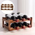 thumbnail image 1 of Estante para vino independiente, soporte para botellas , soporte para , soporte para despensa, bodega, encimera, organizador 2 capas Soledad Estante de almacenamiento de vino, 1 of 8