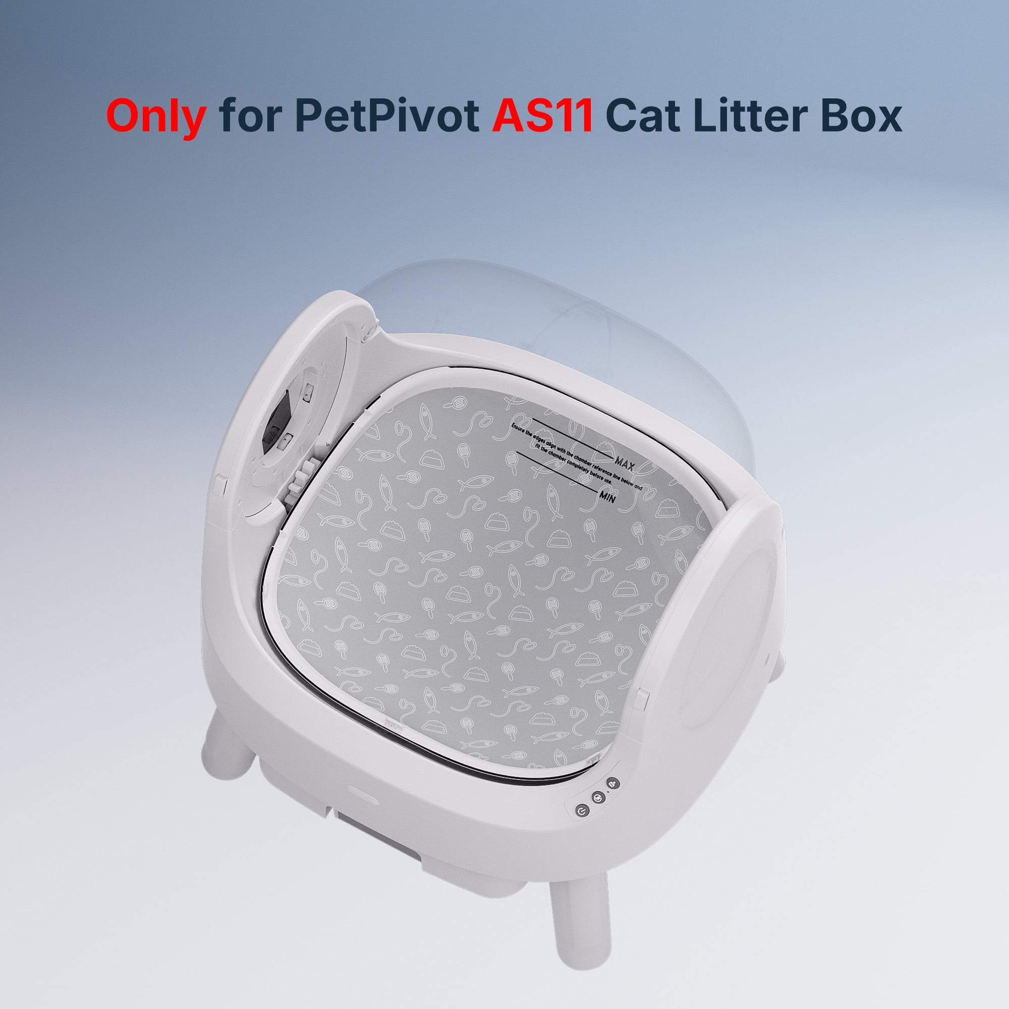 PetPivot AutoScooper 11 Litter Pad Replacement for Open Top Self Cleaning Cat Litter Box, Washable Inner Liner, 2 Pack