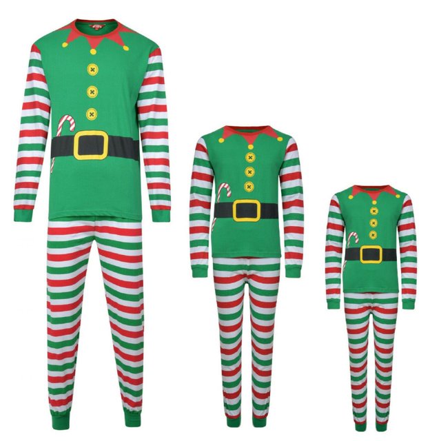 Conjuntos de pijamas familiares a juego, pijamas navideños para niños con camiseta de manga larga y pantalones, ropa de descanso