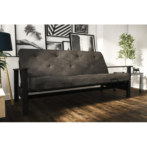 Dhp Bergen Espresso Wood Arm Futon With 6 Coil Mattress Multiple - Bergen Wood Arm Futon With 6 Coil Mattress Dhp Bergen Espresso Wood Arm Futon With 6 Coil Mattress Multiple - Bergen Wood Arm Futon With 6 Coil Mattress