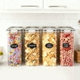 thumbnail image 5 of GARITIN Cereal Container, Airtight Food Storage Containers, Plastic Cereal Storage Containers with Lids, Cereal Dispenser Keeper for Dry Food, Kitchen Pantry Organization Containers, 135 fl oz, 5 of 9