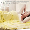 thumbnail image 4 of Elegear Cooling Blanket, Twin Size Breathable Double-Sided Lightweight Soft Bamboo Blankets Machine Washable Yellow, 4 of 7