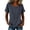 Gray, variant on Avtoify Women Round Neck Linen Button Top Summer Top for Women Dressy Casual Short Sleeve Asymmetrical Blouse