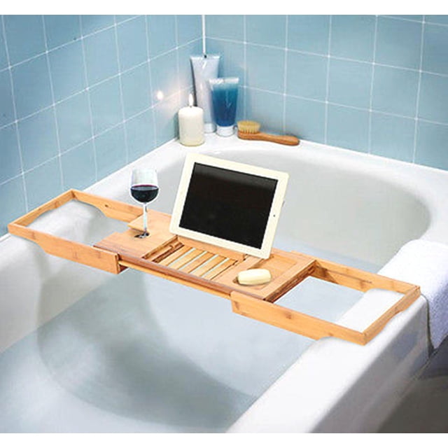 LEGENDARY-YES Étagère de Baignoire en Bambou Support de Lecture Extensible