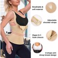 thumbnail image 4 of POP CLOSETS Corsets for Women Waist Trainer Zipper Vest Sports Girdle Tummy Control Body Shaper Workout Tank Top with Straps, 4 of 7