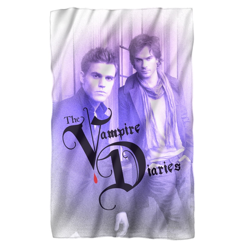 Vampire Diaries Stefan and Damon Fleece Blanket 36' x 58',Stefan and