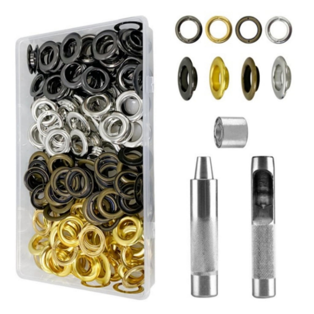 Eyelet Punch Kits 14mm Grommets Eyelets Kits Tarpaulin Repair Kits Grommet Setting Tool Hole Punch Tool for Fabric Belt