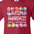 thumbnail image 4 of Inktastic Autism Awareness Support and Understanding Puzzle Pieces Youth T-Shirt, 4 of 5