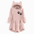 thumbnail image 3 of dazeni Women's Blanket Hoodie Sweatshirts Wearable Hoodie Blanket Oversized Hooded Sweatshirt with Pocket Sherpa Fleece Plush Hoodies, 3 of 4