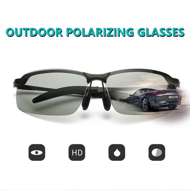 Day Night Vision Driver's Eyewear Photochromic Sunglasses Men Polarized Driving Chameleon Glasses Male Change Color Sun GlassesC He Qiyong unisex