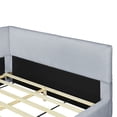 thumbnail image 6 of Aukfa Full Size Daybed, L-Shaped Corduroy Upholstered Bed Frame, Gray, 6 of 8