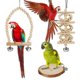 thumbnail image 4 of Juguetes para periquitos de pájaros, percha para pájaros, jaula para pájaros, hamaca, escondite de coco con escalera, campana colgante, columpio, juguete colgante para masticar para periquit, 4 of 5
