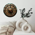thumbnail image 6 of Steampunk Style Wall Clock Vintage Copper Clock 10-Inch Silent Wooden Wall Clock, Battery Operated (AA Batteries Not Included), Artistic Home Decor, 6 of 7