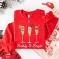 thumbnail image 3 of Bubbly and Bright Sweatshirt, Xmas Champagne Sweater, Merry Prosecco Sweatshirt - Sizes S-5XL ,Art Print JSC, 3 of 6