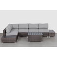 thumbnail image 3 of Living Source International LSI 8 Piece Rattan Sectional Seating Group with Cushions Espresso, 3 of 5