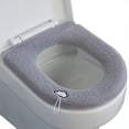 thumbnail image 2 of Funda Para Asiento De Inodoro, Almohadillas Cálidas Para Asiento De Inodoro, Fácil De Instalar, Cojín Para Inodoro De Baño, Tapa Suave Y Reutilizable Para Asiento De Inodoro, 2 of 6