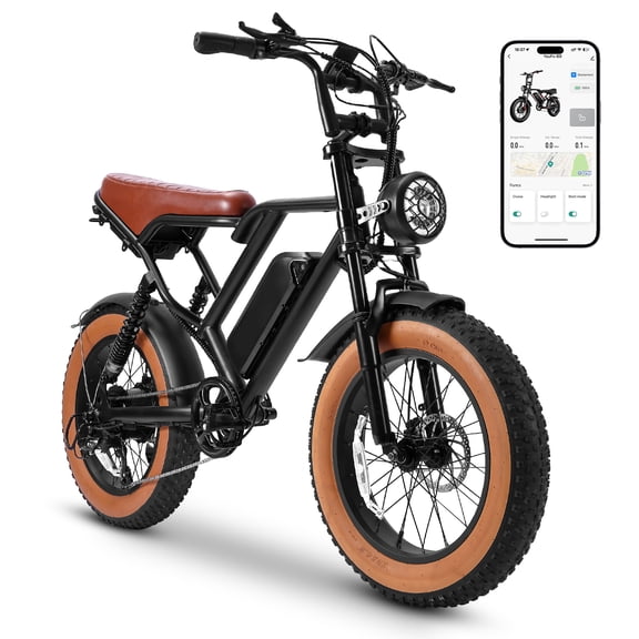 UL2849 Electric Bike for Adults, Peak 1000W Motor, 20"x4" Fat Tire,48V/17.5AH