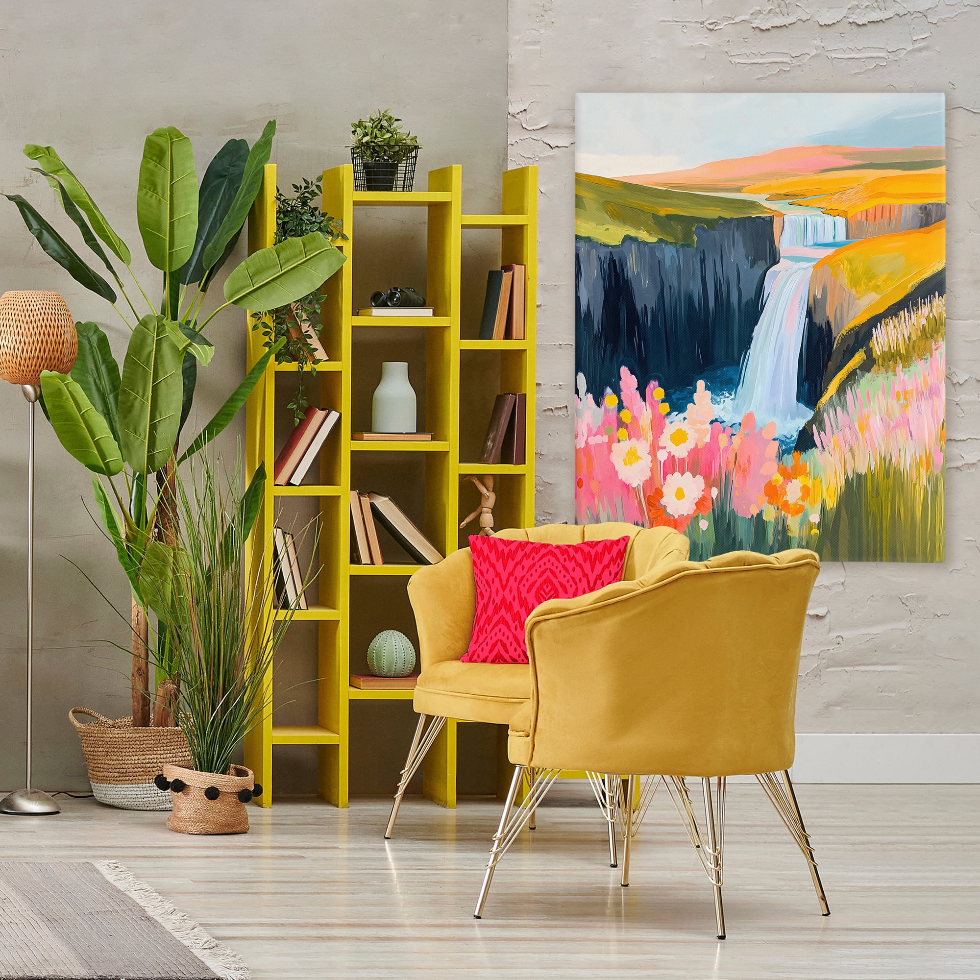 Stupell Industries Colorful Waterfall in Valley Canvas Wall Art, design by The Prints Vibe
