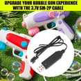 thumbnail image 4 of 2pcs Battery Charger for Bubble Machine Gun, 3.7V SM-2P USB Cable with Indicator Light Compatible with Bubble Bazooka Machine Gun and Bunch O Bubbles, 4 of 7