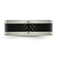 thumbnail image 3 of Titanium 8mm Polished with Black Carbon Fiber Inlay Band, 3 of 7
