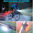 thumbnail image 5 of Ensemble de 2 Pcs - Lumières de Vélo - Ensemble de Lumières de Vélo à DEL Blanches et Rouges - Lumières de Vélo Rechargeables - Lumières de Vélo - Éclairage de Vélo de Route - Phares et Feux Arrière de Vélo, 5 of 5