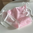 thumbnail image 4 of Striped Pattern Bikini Panties Women's Ribbon Side Tie String Underwear Lingerie Briefs Underpants, 4 of 19