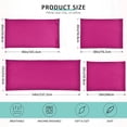 thumbnail image 3 of Coolnut Pure Plain Deep Pink Zipped Velvet Pillowcases 20x40 in, Soft and Cozy Decor Giftsative Plush Pillow Case with Hidden Zipper for Bedroom, Sofa, Couch434, 3 of 7