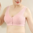 thumbnail image 2 of Timegard Wireless Bras for Women Plus Size Front Closure Button Full Support Breathable Comfy Seniors Bra, 2 of 6