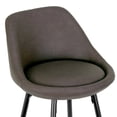 thumbnail image 3 of Set of 2 Ayane White Boucle Fabric Bar Stool with Iron Legs, 3 of 7
