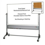 Balt Mobile Reversible Board 6'x4' Melamine/Cork Platinum 669RGHC