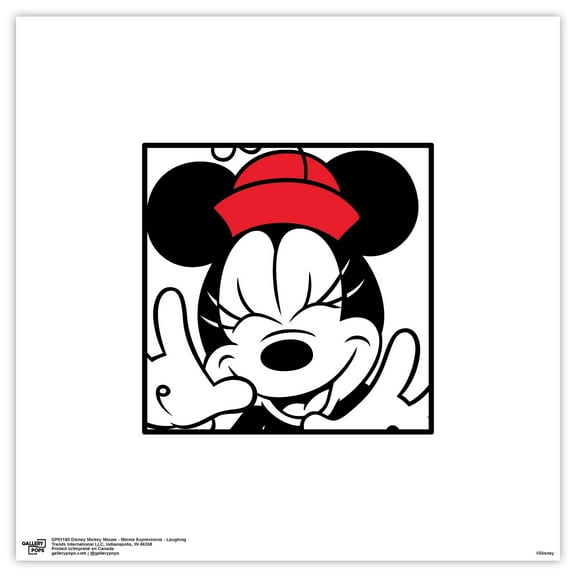 Gallery Pops Disney Mickey Mouse - Minnie Expressions - Laughing Wall Art, Unframed Version, 12" x 12"