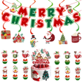 thumbnail image 2 of 12Pcs Christmas Party Decoration Set With Plaque Honeycomb Ornament Home Decor, 2 of 7