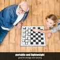 thumbnail image 3 of Folding Board Design Durable Lightweight Folding Checkers, Comfortable Hand Feeling Portable Checkers Set, For Indoor All Ages People, 3 of 8