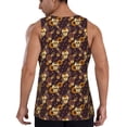 thumbnail image 3 of Easygdp Sunflowers with Skull and Hand Men's Tank Top, Sleeveless Muscle T Shirts, Breathable, Quick-Dry, Loose for Gym, Running, Fitness - Small, 3 of 9