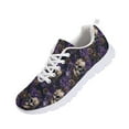 thumbnail image 3 of chaqlin Gothic Skull Sneakers for Women Men Size 11 Comfortable Slip On Walking Shoes Rose Print Lace-Up Running Shoes Outdoor Training Flats, 3 of 7