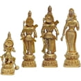 thumbnail image 4 of Ram Darbar Brass Antique ram darbar Statue in Brass, Lord Rama, Lord Hanuman, Lord Lakshman, Sita MATA, Ram Ji ram Family Statues 12inch Gold, 4 of 4