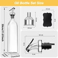 thumbnail image 7 of Dompilc 17 oz Glass Olive Oil Bottle and Vinegar Dispenser Set with 2 Labels and 1 Funnel, 7 of 7