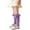 Purple, variant on Girls Colorful Crew Socks, 10-Pair Assorted Pack, Mid Calf Length, Lightweight Stretchable Soft Comfortable Everyday Wear, Breathable Non- Prints for School & Casual Use