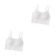 thumbnail image 3 of Minnieouse Señora Tank Crop Top Bra Lencería sexy Transpirable Cómoda Ropa interior sin costuras Bralette Color sólido Deportes finos Blanco 2Conjunto, 3 of 6