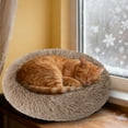 thumbnail image 4 of Round Calming Cat Bed with Plush , 15.7 Inch Washable Pet Bed for Indoor Cats & Small Dogs - Anti-Anxiety Donut Cushion with Thick Non- Base for Cozy Comfort, 4 of 6